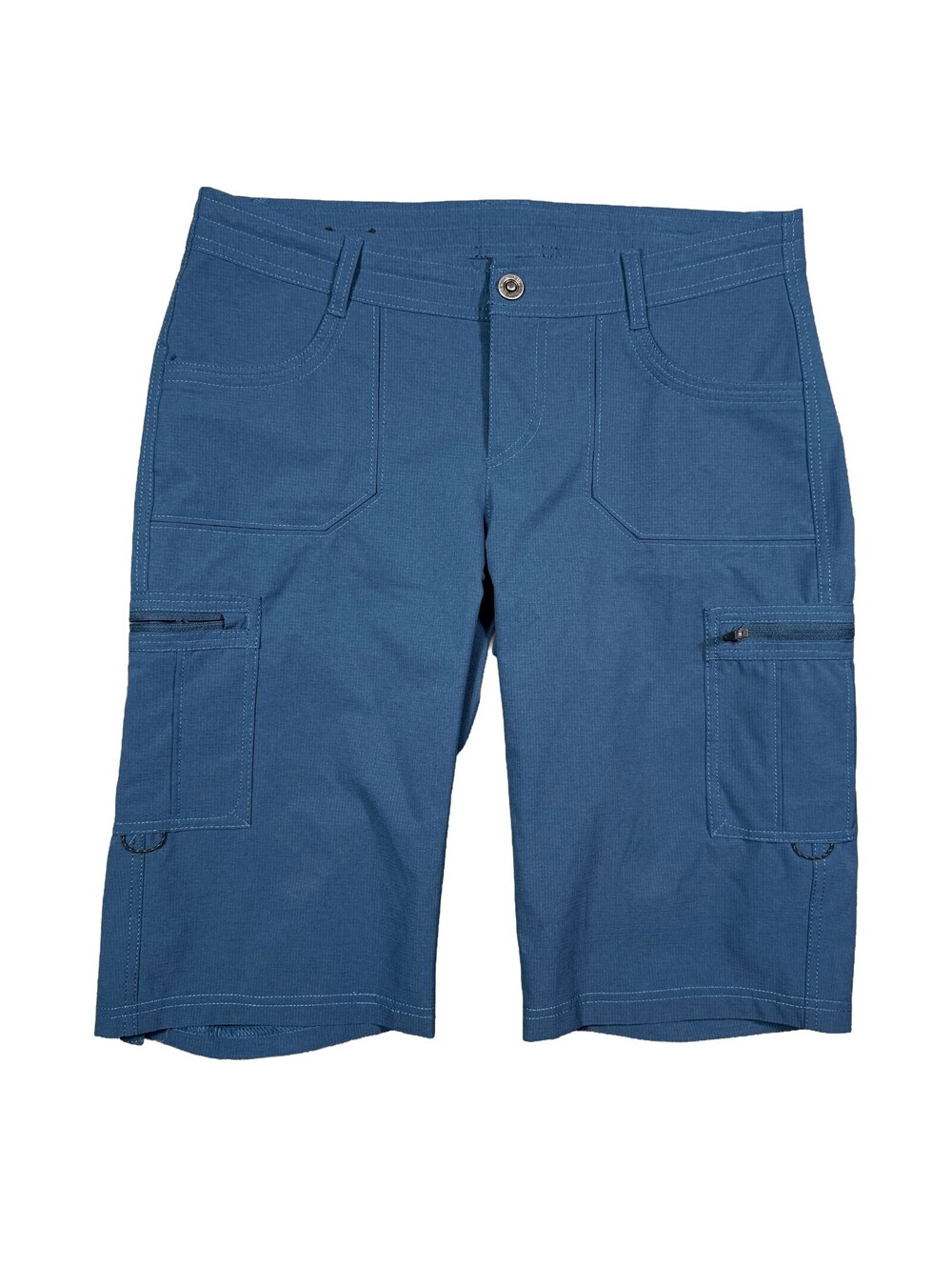 Kuhl Horizn Shorts Women’s 8 Blue Cargo Hiking Outdoor Stretch Style 6304